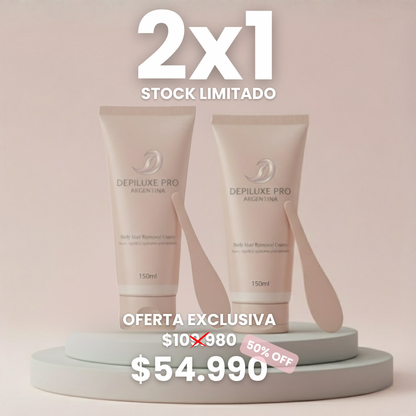 2x1 DEPILUXE PRO® Crema Depilatoria para Mujer